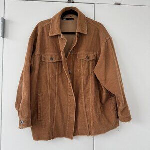Women's Zara oversized corduroy jacket
